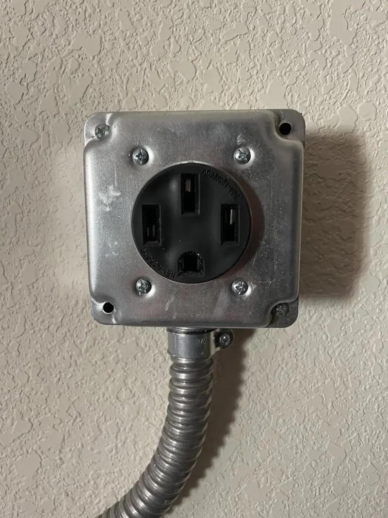 NEMA 14-50 outlet installed for Electrical Panel Upgrade in Paramount